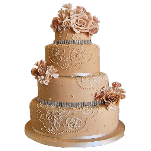 6 kg Four Tier Wedding Cake